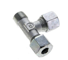 10S & R3/8'' Zink Plated Steel Right Angle Tee Cutting Fitting with Male Threads 630 bar ISO 8434-1