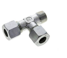 14S & R1/2'' Zink Plated Steel Right Angle Tee Cutting Fitting with Male Threads 630 bar ISO 8434-1