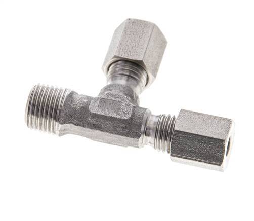 4LL & R1/8'' Stainless Steel Right Angle Tee Cutting Fitting with Male Threads 100 bar ISO 8434-1