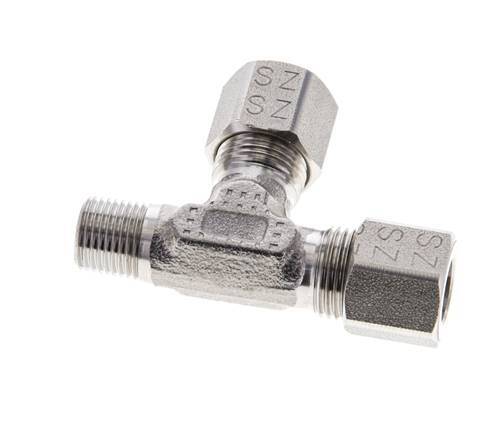 8LL & R1/8'' Stainless Steel Right Angle Tee Cutting Fitting with Male Threads 100 bar ISO 8434-1