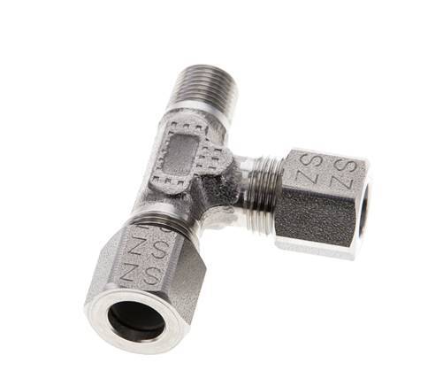 8LL & R1/8'' Stainless Steel Right Angle Tee Cutting Fitting with Male Threads 100 bar ISO 8434-1