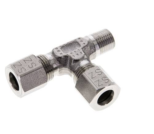 8LL & R1/8'' Stainless Steel Right Angle Tee Cutting Fitting with Male Threads 100 bar ISO 8434-1