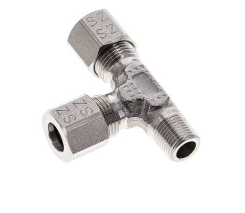 8LL & R1/8'' Stainless Steel Right Angle Tee Cutting Fitting with Male Threads 100 bar ISO 8434-1