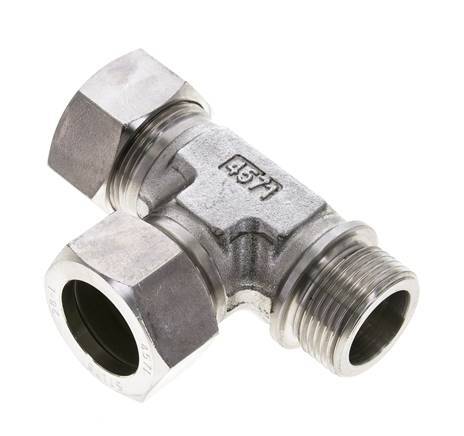 28L & G1'' Stainless Steel Right Angle Tee Cutting Fitting with Male Threads 160 bar ISO 8434-1