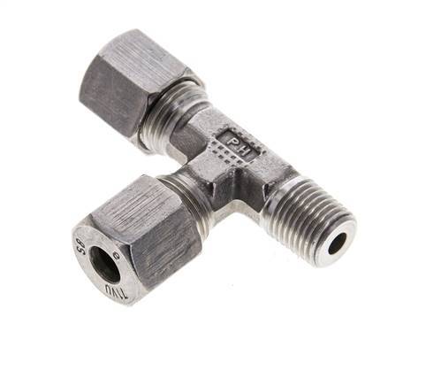 8S & R1/4'' Stainless Steel Right Angle Tee Cutting Fitting with Male Threads 630 bar ISO 8434-1