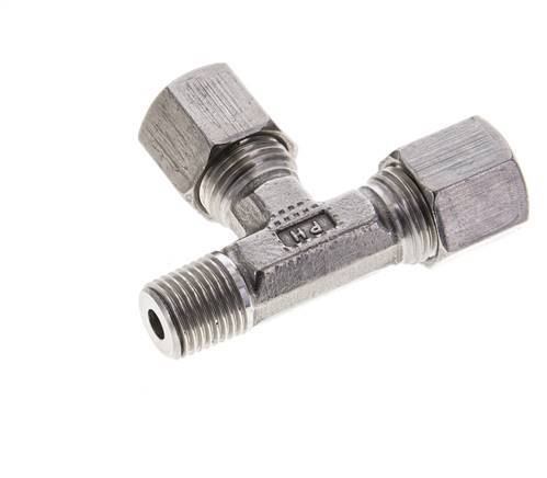 8S & R1/4'' Stainless Steel Right Angle Tee Cutting Fitting with Male Threads 630 bar ISO 8434-1