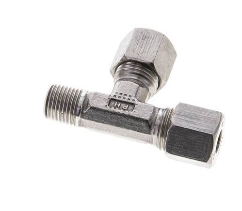 8S & R1/4'' Stainless Steel Right Angle Tee Cutting Fitting with Male Threads 630 bar ISO 8434-1