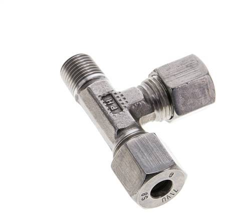 8S & R1/4'' Stainless Steel Right Angle Tee Cutting Fitting with Male Threads 630 bar ISO 8434-1