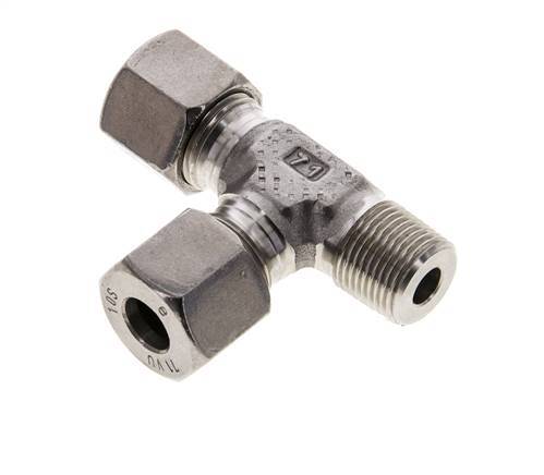 10S & R3/8'' Stainless Steel Right Angle Tee Cutting Fitting with Male Threads 630 bar ISO 8434-1