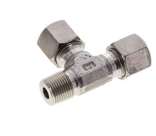 10S & R3/8'' Stainless Steel Right Angle Tee Cutting Fitting with Male Threads 630 bar ISO 8434-1