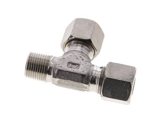 10S & R3/8'' Stainless Steel Right Angle Tee Cutting Fitting with Male Threads 630 bar ISO 8434-1