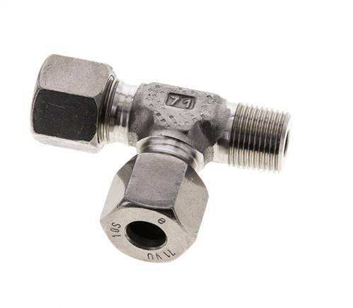 10S & R3/8'' Stainless Steel Right Angle Tee Cutting Fitting with Male Threads 630 bar ISO 8434-1