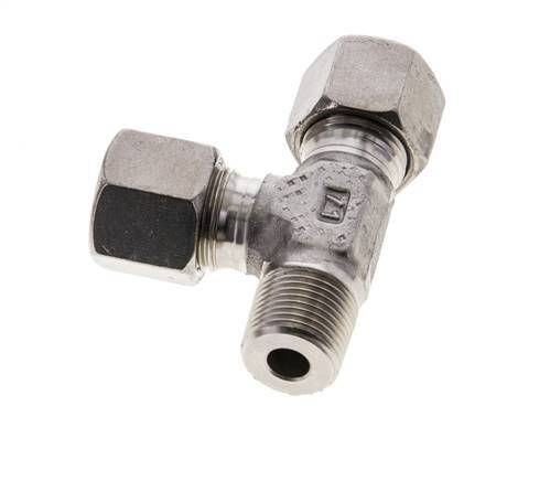 10S & R3/8'' Stainless Steel Right Angle Tee Cutting Fitting with Male Threads 630 bar ISO 8434-1