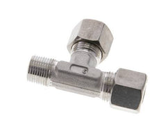 10S & R3/8'' Stainless Steel Right Angle Tee Compression Fitting with Male Threads 450 bar ISO 8434-1