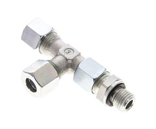 10L & M14x1.5 Zink Plated Steel Right Angle Tee Cutting Fitting with Male Threads 315 bar Adjustable ISO 8434-1