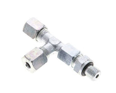 6S & M12x1.5 Zink Plated Steel Right Angle Tee Cutting Fitting with Male Threads 630 bar Adjustable ISO 8434-1