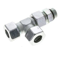 25S & M33x2 Zink Plated Steel Right Angle Tee Cutting Fitting with Male Threads 400 bar Adjustable ISO 8434-1