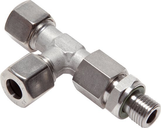 6L & G1/8'' RVS L-vorm Knelfitting Buitendraad 315bar Verstelbaar ISO 8434-1