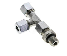 8L & G1/4'' Zink Plated Steel Right Angle Tee Cutting Fitting with Male Threads 315 bar Adjustable ISO 8434-1