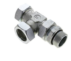 42L & G1-1/2'' Zink Plated Steel Right Angle Tee Cutting Fitting with Male Threads 160 bar Adjustable ISO 8434-1