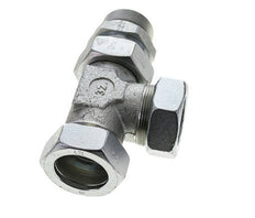 42L & G1-1/2'' Zink Plated Steel Right Angle Tee Cutting Fitting with Male Threads 160 bar Adjustable ISO 8434-1