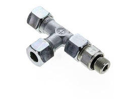 12S & G3/8'' Zink Plated Steel Right Angle Tee Cutting Fitting with Male Threads 630 bar Adjustable ISO 8434-1