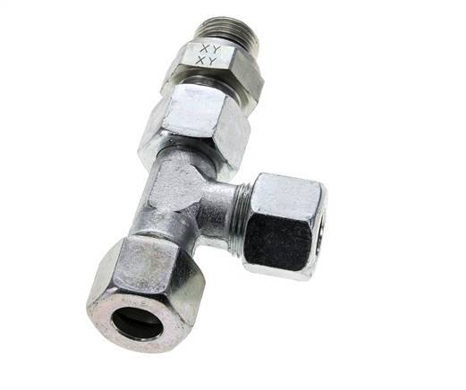 14S & G1/2'' Zink Plated Steel Right Angle Tee Cutting Fitting with Male Threads 630 bar Adjustable ISO 8434-1