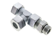 25S & G1'' Zink Plated Steel Right Angle Tee Cutting Fitting with Male Threads 400 bar Adjustable ISO 8434-1