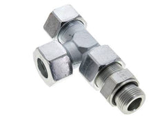 25S & G1'' Zink Plated Steel Right Angle Tee Cutting Fitting with Male Threads 400 bar Adjustable ISO 8434-1