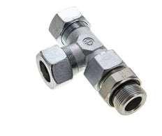 30S & G1-1/4'' Zink Plated Steel Right Angle Tee Cutting Fitting with Male Threads 400 bar Adjustable ISO 8434-1