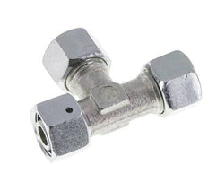 12L Zink Plated Steel Right Angle Tee Cutting Fitting with Swivel 315 bar NBR Adjustable ISO 8434-1