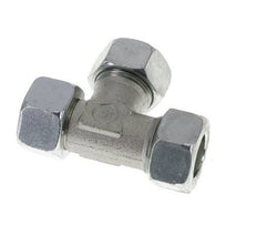 22L Zink Plated Steel Right Angle Tee Cutting Fitting with Swivel 160 bar NBR Adjustable ISO 8434-1