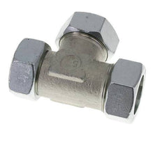 35L Zink Plated Steel Right Angle Tee Cutting Fitting with Swivel 160 bar NBR Adjustable ISO 8434-1