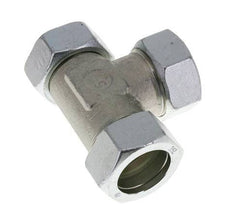 35L Zink Geplateerd Staal Haakse T-stuk Snijdende Fitting met Wartel 160 bar NBR Verstelbaar ISO 8434-1