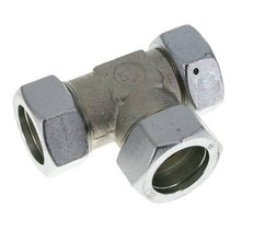 35L Zink Geplateerd Staal Haakse T-stuk Snijdende Fitting met Wartel 160 bar NBR Verstelbaar ISO 8434-1