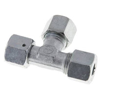 10S Zink Plated Steel Right Angle Tee Cutting Fitting with Swivel 630 bar NBR Adjustable ISO 8434-1