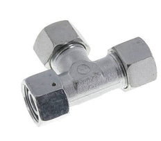 20S Zink Plated Steel Right Angle Tee Cutting Fitting with Swivel 400 bar NBR Adjustable ISO 8434-1