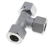 20S Zink Geplateerd Staal Haakse T-stuk Snijdende Fitting met Wartel 400 bar NBR Verstelbaar ISO 8434-1
