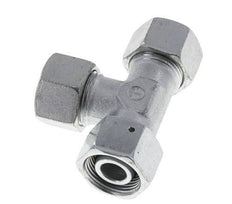 20S Zink Geplateerd Staal Haakse T-stuk Snijdende Fitting met Wartel 400 bar NBR Verstelbaar ISO 8434-1