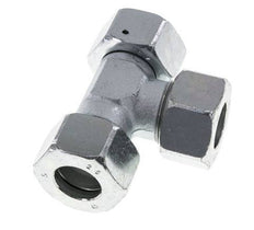 25S Zink Geplateerd Staal Haakse T-stuk Snijdende Fitting met Wartel 400 bar NBR Verstelbaar ISO 8434-1