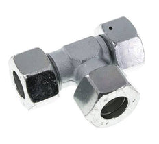 25S Zink Geplateerd Staal Haakse T-stuk Snijdende Fitting met Wartel 400 bar NBR Verstelbaar ISO 8434-1