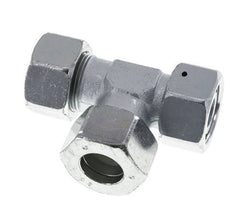 25S Zink Geplateerd Staal Haakse T-stuk Snijdende Fitting met Wartel 400 bar NBR Verstelbaar ISO 8434-1