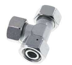 25S Zink Geplateerd Staal Haakse T-stuk Snijdende Fitting met Wartel 400 bar NBR Verstelbaar ISO 8434-1