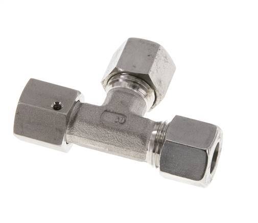 10L RVS L-vorm Snijringkoppeling Draaidoorvoer 315bar FKM Verstelbaar ISO 8434-1