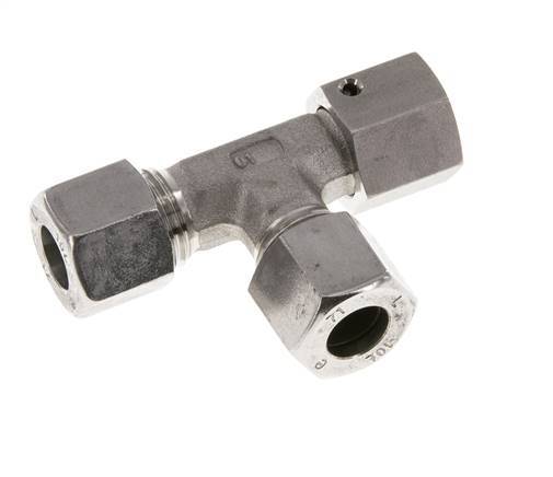 10L RVS L-vorm Snijringkoppeling Draaidoorvoer 315bar FKM Verstelbaar ISO 8434-1