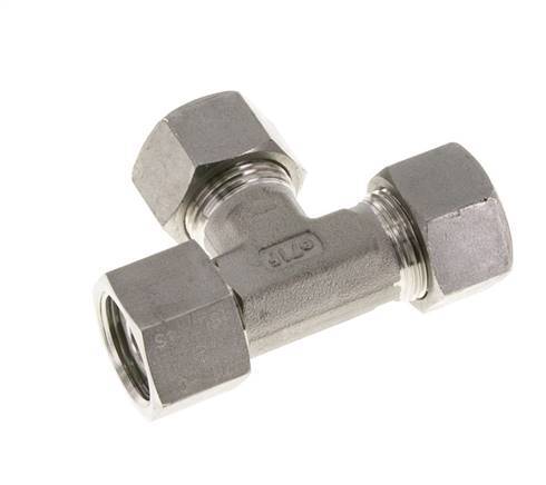 15L Stainless Steel Right Angle Tee Cutting Fitting with Swivel 315 bar FKM Adjustable ISO 8434-1