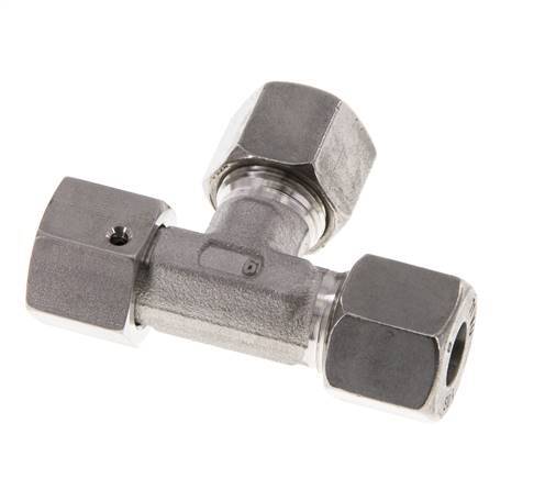 18L Stainless Steel Right Angle Tee Cutting Fitting with Swivel 315 bar FKM Adjustable ISO 8434-1