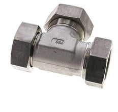 42L RVS L-vorm Snijringkoppeling Draaidoorvoer 160bar FKM Verstelbaar ISO 8434-1