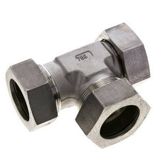 42L RVS L-vorm Snijringkoppeling Draaidoorvoer 160bar FKM Verstelbaar ISO 8434-1