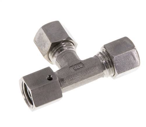 8L RVS L-vorm Knelfitting Draaidoorvoer 315bar FKM Verstelbaar ISO 8434-1